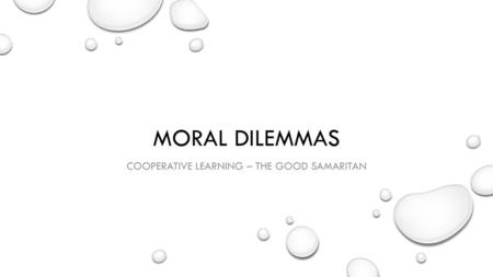 Cooperative learning – The Good Samaritan