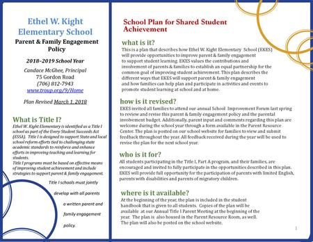 Parent & Family Engagement Policy