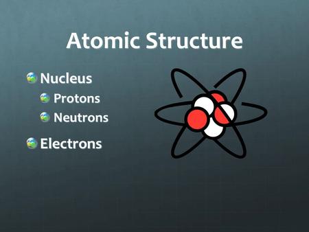 Atomic Structure Nucleus Protons Neutrons Electrons.