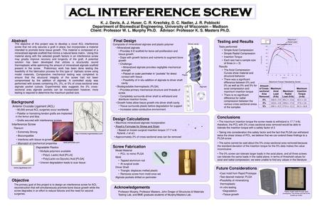 ACL INTERFERENCE SCREW