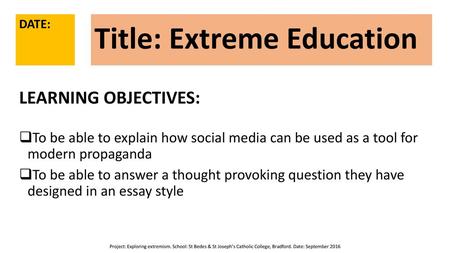 Title: Extreme Education