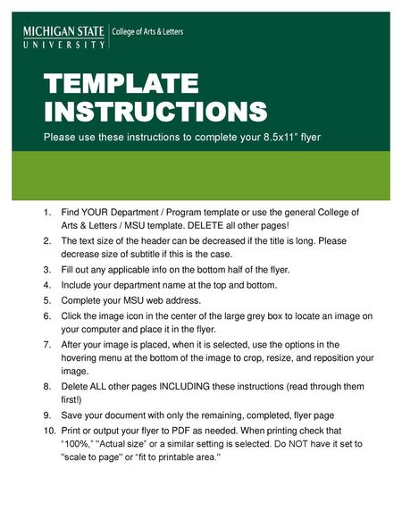 TEMPLATE INSTRUCTIONS