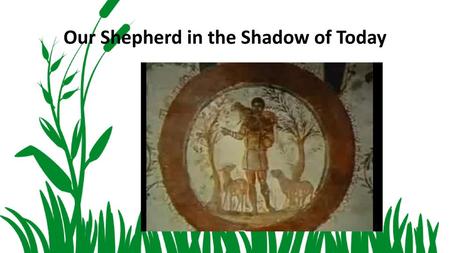 Our Shepherd in the Shadow of Today