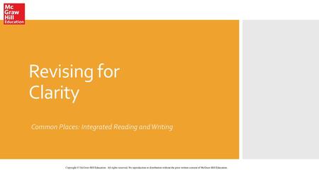 Common Places: Integrated Reading and Writing