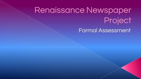 Renaissance Newspaper Project