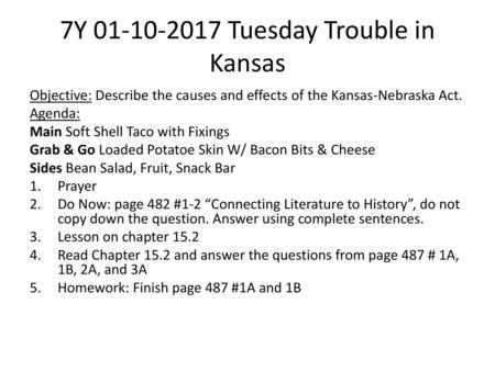 7Y Tuesday Trouble in Kansas