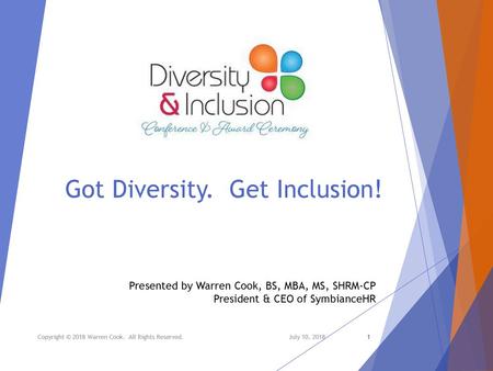 Got Diversity. Get Inclusion!