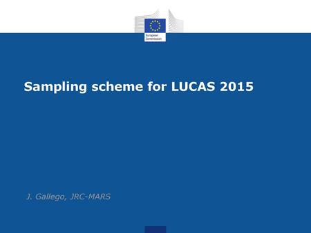 Sampling scheme for LUCAS 2015