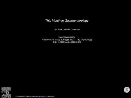 This Month in Gastroenterology