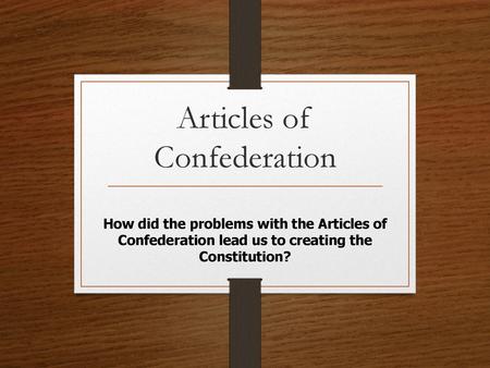 Articles of Confederation