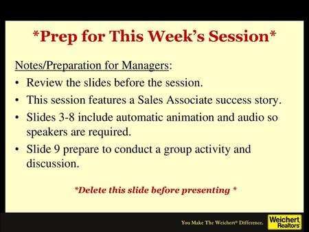 *Prep for This Week’s Session*