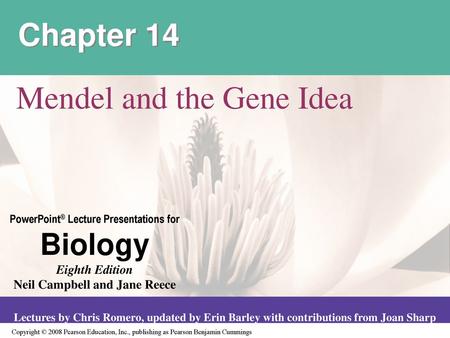 Mendel and the Gene Idea