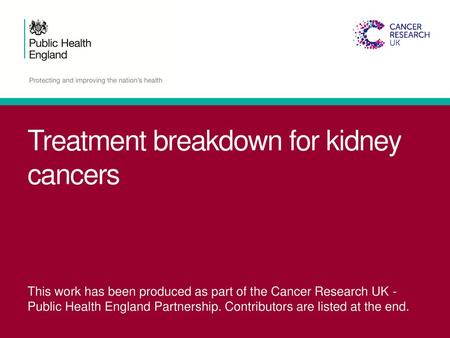 Treatment breakdown for kidney cancers