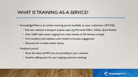 What is Training-as-a-Service?