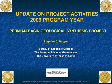 UPDATE ON PROJECT ACTIVITIES 2006 PROGRAM YEAR