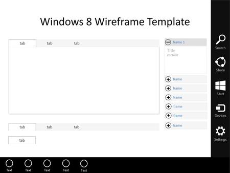 Windows 8 Wireframe Template