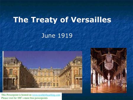 The Treaty of Versailles