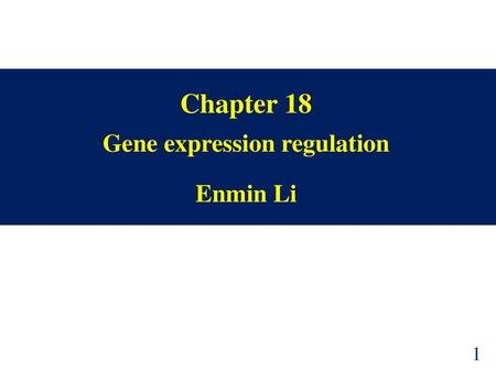 Gene expression regulation