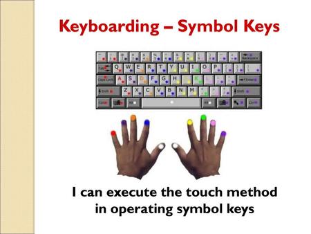 Keyboarding – Symbol Keys