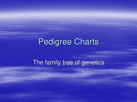 The family tree of genetics