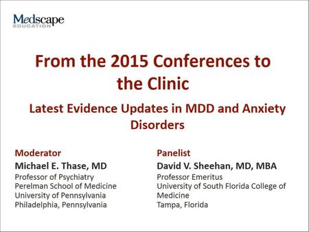 From the 2015 Conferences to the Clinic