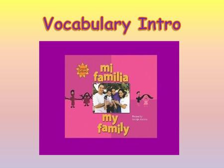 Vocabulary Intro.