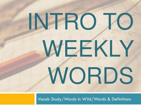 Vocab Study/Words in Wild/Words & Definitions