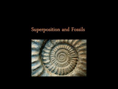 Superposition and Fossils