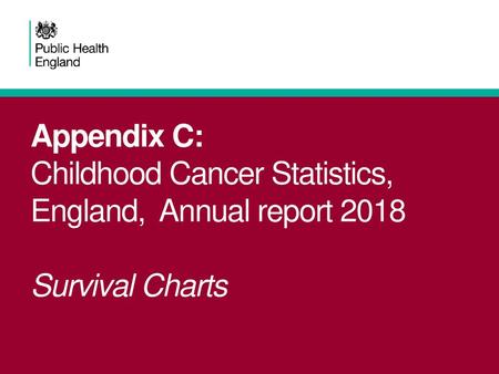 Childhood Cancer Statistics, England, Annual report 2018.