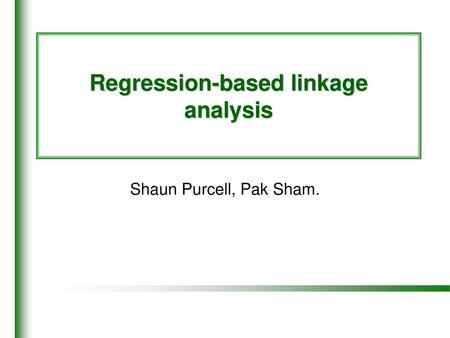 Regression-based linkage analysis