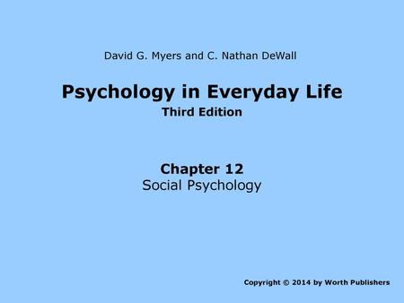 Psychology in Everyday Life