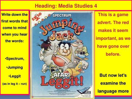 Heading: Media Studies 4