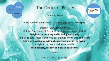 The Circles of Rosary Opening Prayer