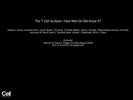 The T Cell Surface—How Well Do We Know It?