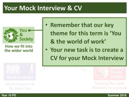 Your Mock Interview & CV