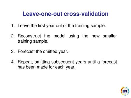 Leave-one-out cross-validation