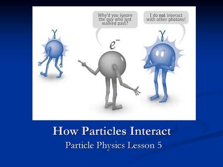 How Particles Interact