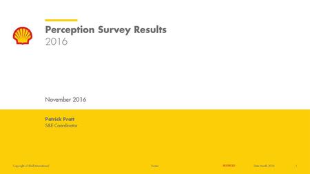 Perception Survey Results 2016