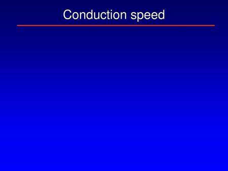 Conduction speed.