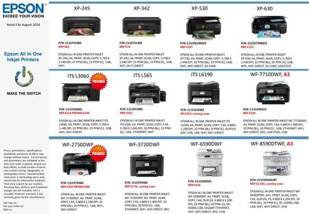 Epson All In One Inkjet Printers