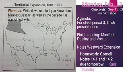 Objective(s): See TEKS on next slide