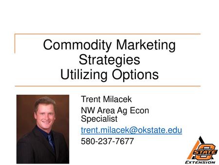 Commodity Marketing Strategies Utilizing Options