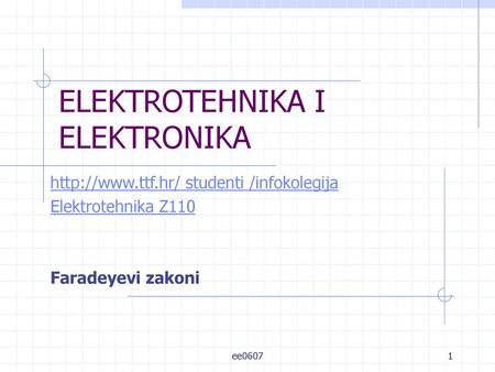 ELEKTROTEHNIKA I ELEKTRONIKA