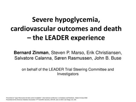 on behalf of the LEADER Trial Steering Committee and Investigators