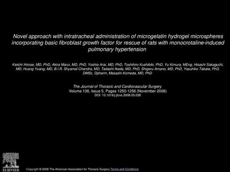 Novel approach with intratracheal administration of microgelatin hydrogel microspheres incorporating basic fibroblast growth factor for rescue of rats.