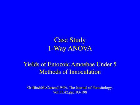 Yields of Entozoic Amoebae Under 5 Methods of Innoculation