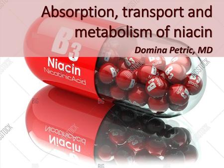 Absorption, transport and metabolism of niacin