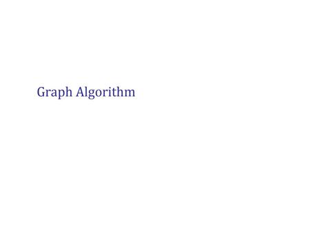 Graph Algorithm.