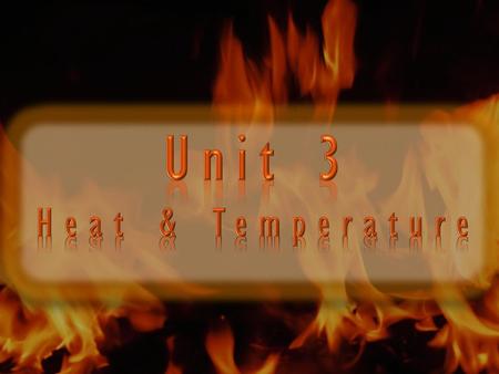 Unit 3 Heat & Temperature Shiny, beveled text with reflection (Basic)