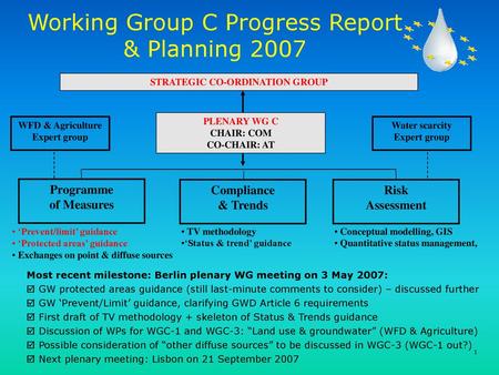 STRATEGIC CO-ORDINATION GROUP Water scarcity Expert group